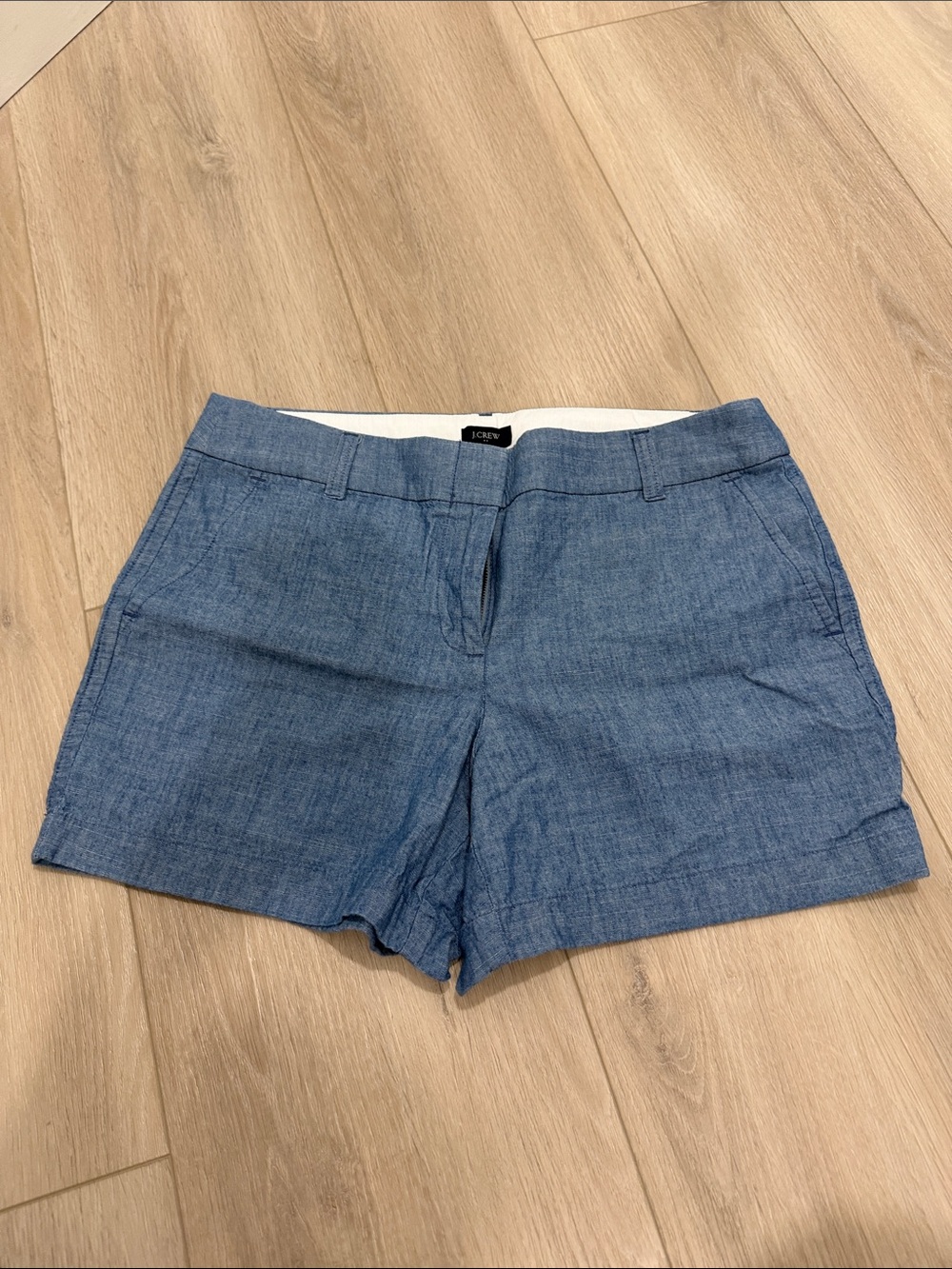 J. Crew Chambray-Look Women's Shorts in Light Blue